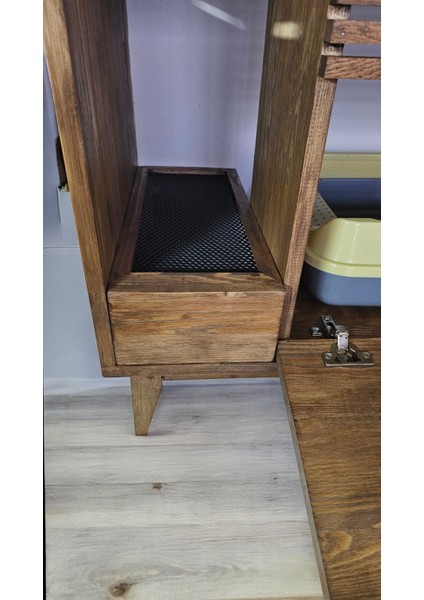 Kedi Tuvaleti (Ceviz, Kedi Kumluğu Hediyeli)