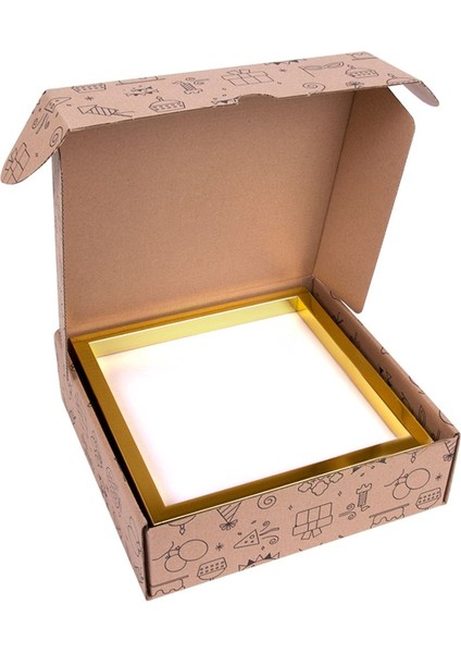 Yapışkanlı Sök-Tak Klasik Altın Kare Çerçeveler - 3'lü Paket 21X21CM fırsatları