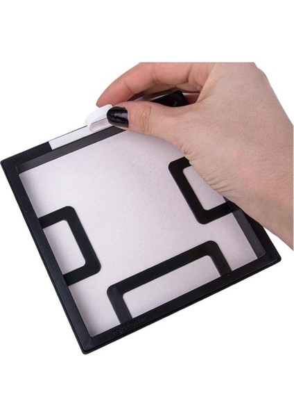 Yapışkanlı Sök Tak Pola Çerçeveler 14X14CM - 5'li Paket Siyah Beyaz modelleri