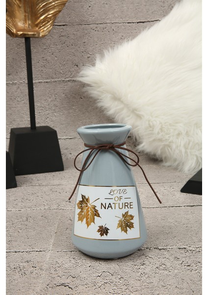 Natural Mavi Seramik Dekor Vazo 17,5cm modelleri