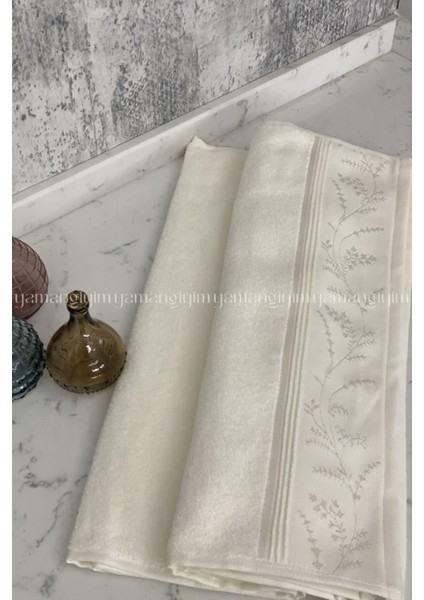 Ditsy El-Yüz Havlusu 4 Adet-Krem-Mürdüm fiyatları