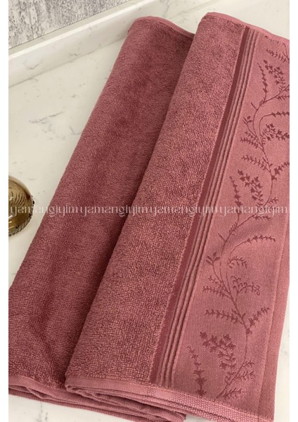 Ditsy El-Yüz Havlusu 4 Adet-Mürdüm-Gri fırsatları