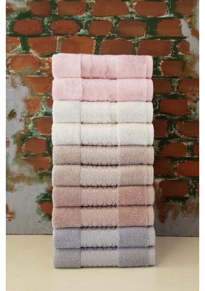Elissa Havlu 10 Adet - Krem-Pembe-Taş-Gri-Bej