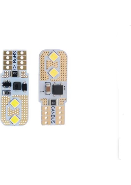 T10 LED 4 Ledli Yassı Park Plaka Tavan Bagaj Ledi Beyaz (2 Adet)
