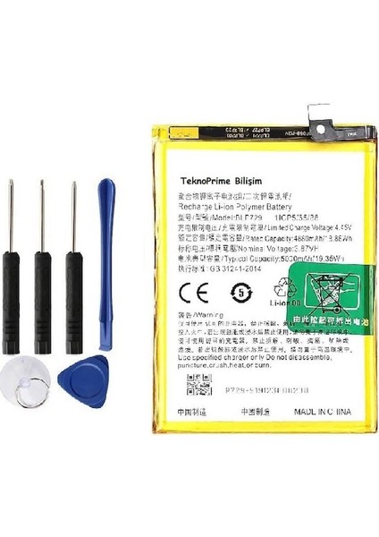 Realme C21Y Ile Uyumlu Ithal Pil Batarya BLP729