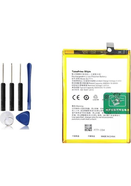 Realme C25Y Ile Uyumlu Ithal Pil Batarya BLP771