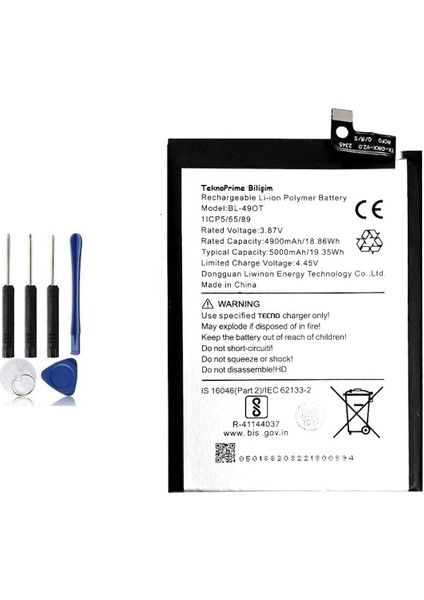 Tecno Camon 20 Ile Uyumlu Ithal Pil Batarya BL-49OT