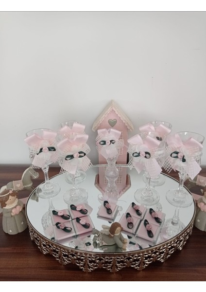 Lohusa ,yeni Doğan Misafir Sunum Ikram Seti, Şerbet Bardağı Kadehi Dekoru, Çikokolata, Kolonya indirimleri