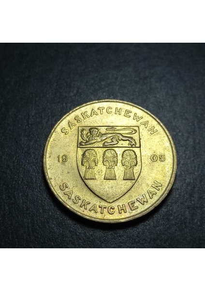 Escoines 39963676A92E667352 1905 Kanada Saskatchewan Şehri, Çayır Zambağı Hatıra Madalya 12GRAM 30MM