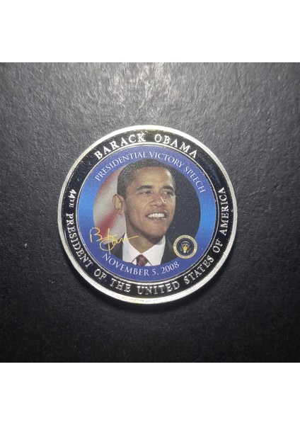 39963676AC028BCD75 Abd Barack Obama 2008 Hatıra Madalya 29GRAM 40MM fırsatları