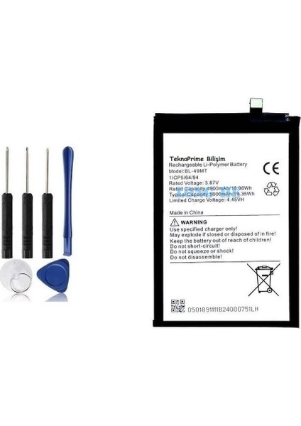Tecno Spark 10 Pro Ile Uyumlu Ithal Pil Batarya BL-49ST