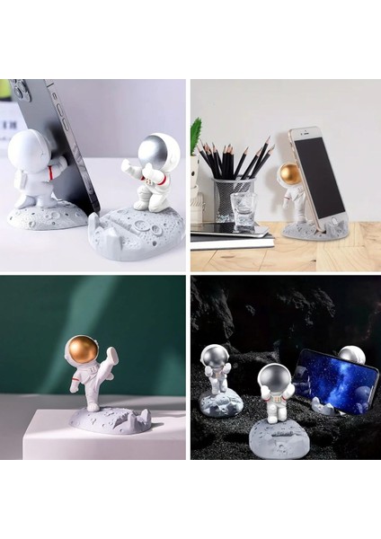 Mini Astronot Model Telefon ve Tablet Tutucu Standı