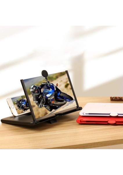 Telefon ve Tablet Ekran Büyütü Cü Aparat Kırmızı