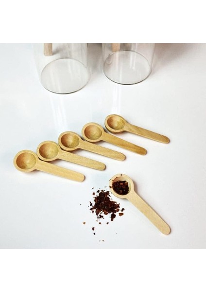 10 Adet Bambu Baharat Kaşığı ve Ölçek Kaşığı, Bambu Reçel Bal Kaşığı 12 Adet | Doğal ve Şık 12 Adet Bambu Baharat ve Ölçek Kaşığı Seti - Mutfakta Estetik ve Fonksiyonellik Bir Arada!