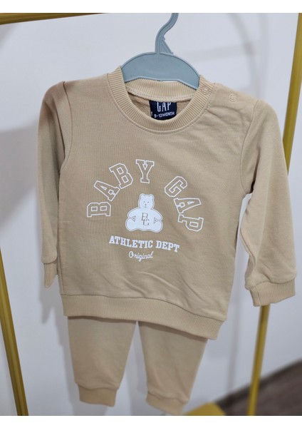 Bej Unisex Çocuk Altüst Eşofman Takım