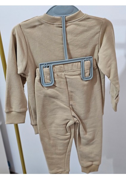 Bej Unisex Çocuk Altüst Eşofman Takım