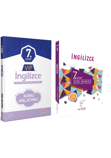 7.Sınıf Vip İngilizce Konu ve Soru Bankası Seti 2 Kitap