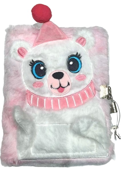 Kilitli Peluş Defter 15X21