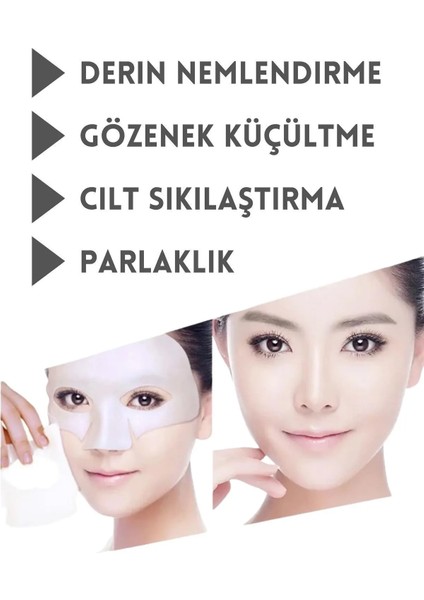 Şeffaflaşan Cilt Maskesi Bio Collagen Real Deep Nemlendiren Gözenek Küçülten Onaran Yüz Maskesi