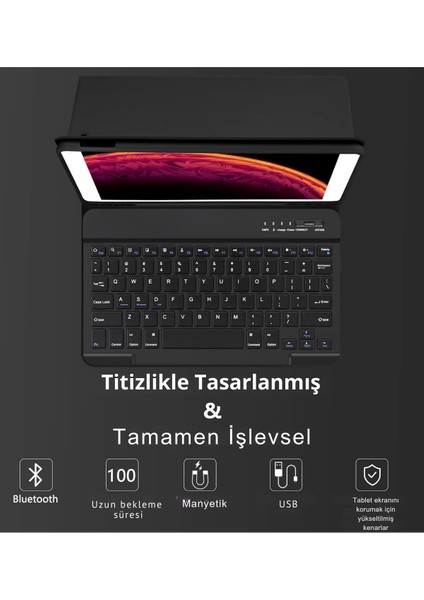 iPad Pro 2022 12.9 Inç Uyumlu Klavyeli Tablet Kılıf modelleri