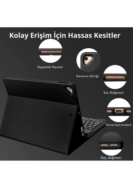 iPad Pro 2022 12.9 Inç Uyumlu Klavyeli Tablet Kılıf fırsatları
