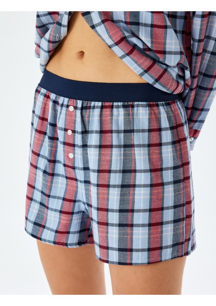 Ekose Desenli Pamuklu Boxer Şort Pijama Altı indirimleri