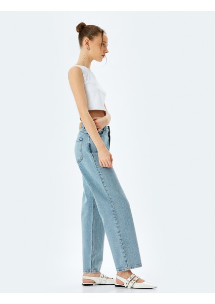 Straight Fit Normal Bel Cepli Kot Pantolon - Straight Jeans fiyatları