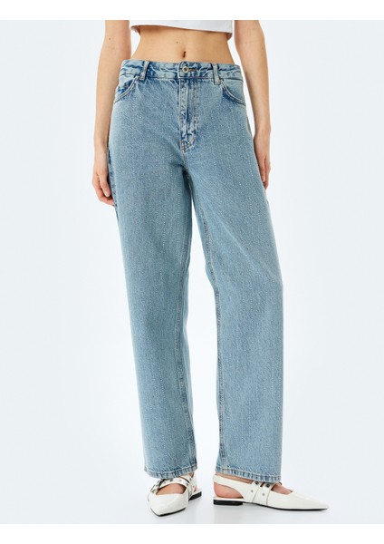 Straight Fit Normal Bel Cepli Kot Pantolon - Straight Jeans modelleri