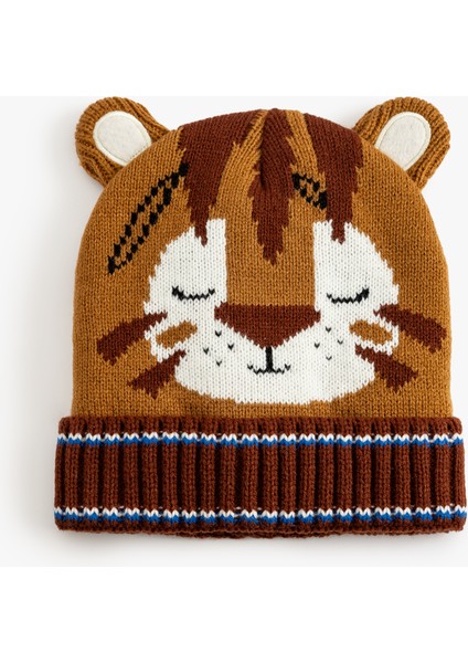 Kaplanlı Bere Kulak Aplike Detaylı