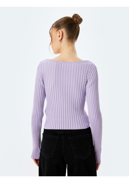 Fiyonklu V Yaka Slim Fit Crop Triko Hırka