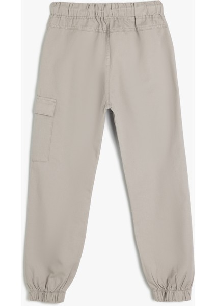 Jogger Kargo Pantolon Beli Lastikli Cep Detaylı Pamuklu fiyatları