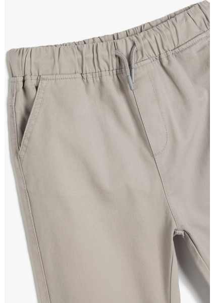 Jogger Kargo Pantolon Beli Lastikli Cep Detaylı Pamuklu modelleri