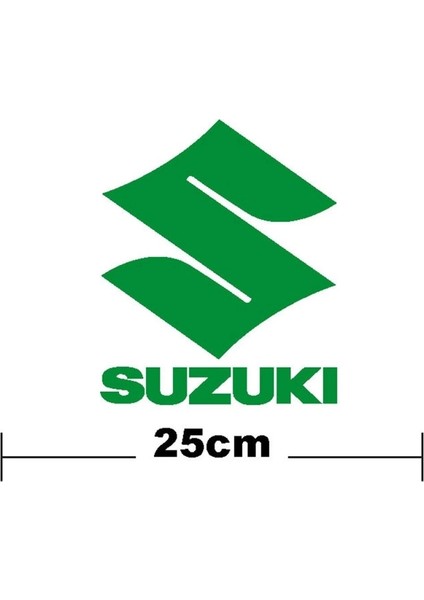 Suzuki Yazı ve S Logo Yazı Sticker Etiket Tek Renk