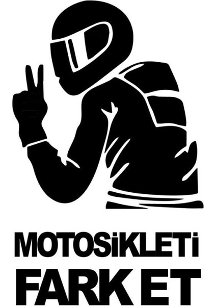 Motosikleti Farket Mini Sticker Etiket Modeli