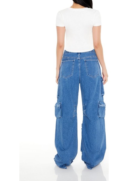F21 Baggy Kargo Jean Pantolon