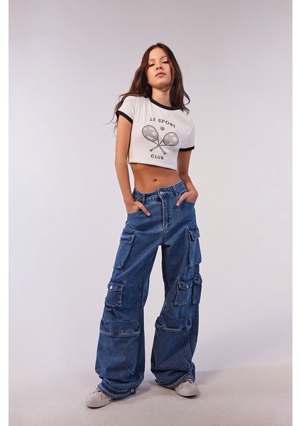 F21 Baggy Kargo Jean Pantolon