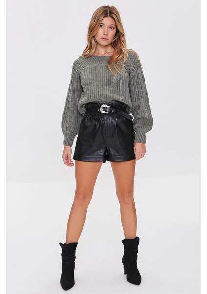 F21 Kayık Yaka Kazak