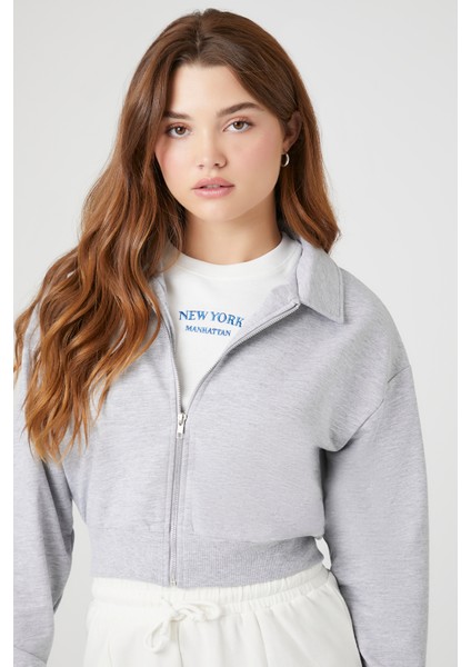 F21 Fermuarlı Sweatshirt