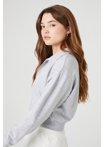 F21 Fermuarlı Sweatshirt