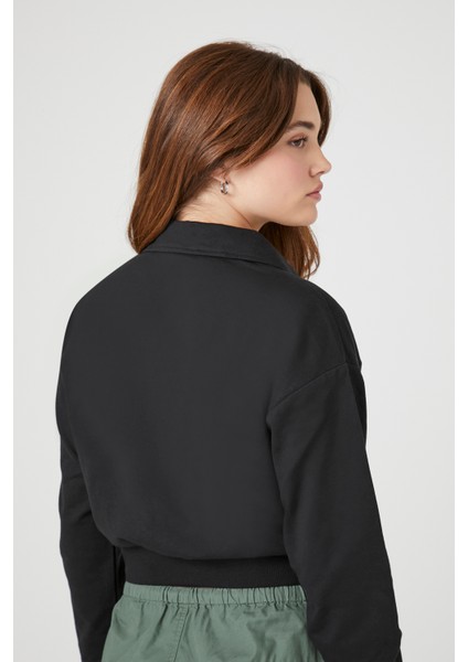 F21 Fermuarlı Sweatshirt