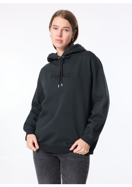Yuvarlak Yaka Baskılı Siyah Kadın Sweatshırt 101685-A21P/Z98 modelleri