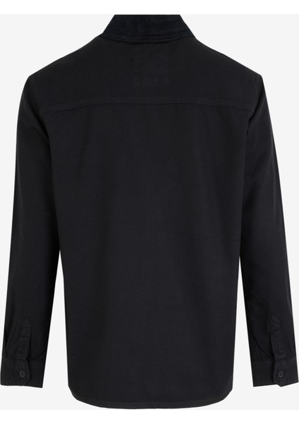 Normal Siyah Düz Erkek Gömlek Onsaston Wash Canvas Overshırt fiyatları