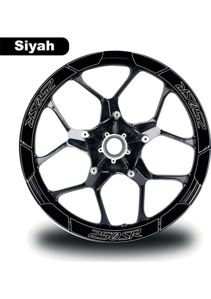 Siyah Cf Moto 250 Sr Geniş Jant Sticker Etiket Modeli