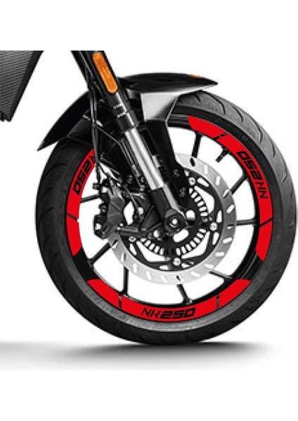 Kırmızı Cf Moto 250 Nk Geniş Jant Sticker Etiket Modeli