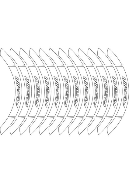 Beyaz Bajaj Pulsar RS200 Geniş Jant Sticker Etiket Modeli