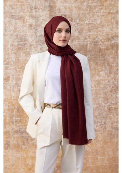 Fendi Desen Pamuk Jakar Şal Bordo 8009-02 fiyatları