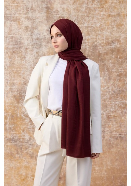 Fendi Desen Pamuk Jakar Şal Bordo 8009-02 modelleri