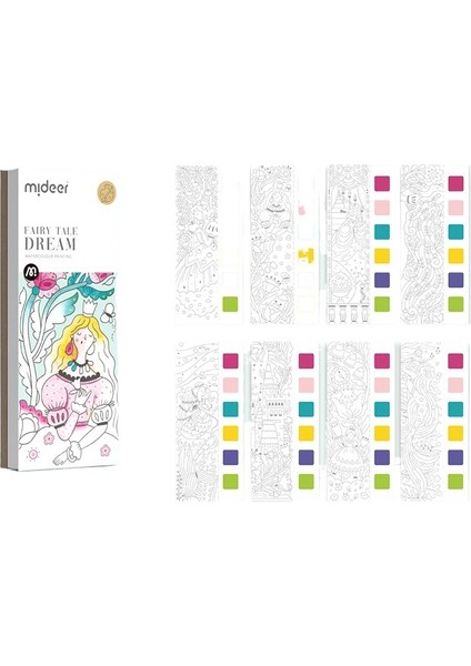 Mideer Çocuk Resim Seti, Resimli Kitap Boyaları, Açık Pastel Fırçalar, Suluboya, Grafiti Resimleri, Aydınlanma (Yurt Dışından)