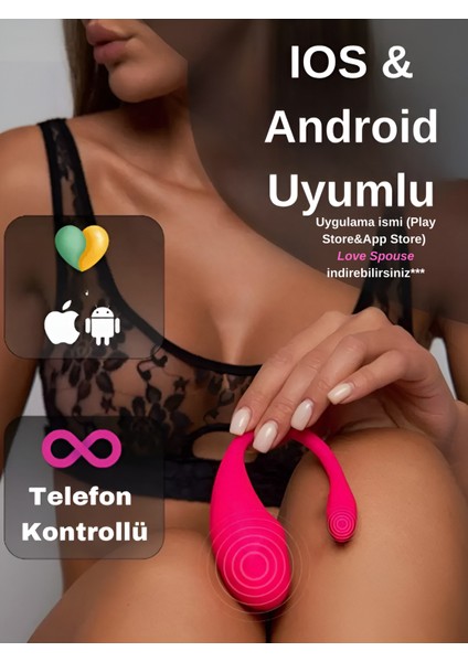 G Noktası ve Klitoris Uyarıcı Titreşimli Şarjlı Uzaktan Bağlantı -Telefon Fantezi Dildo Vibratör V4