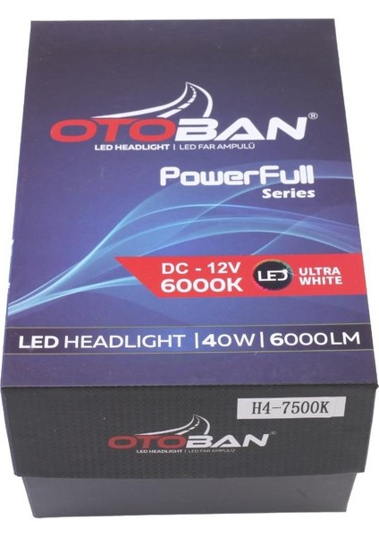 LED H4 Power Ful 25W 7500 K